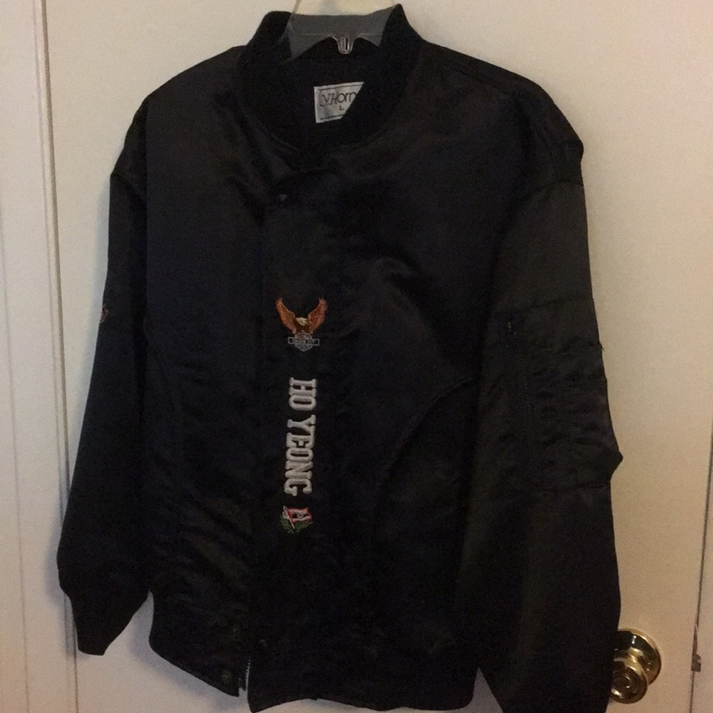 Man’s motorcycle jacket